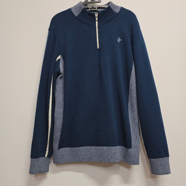 루이까스텔 네이비 하프넥 니트 방풍집업 100