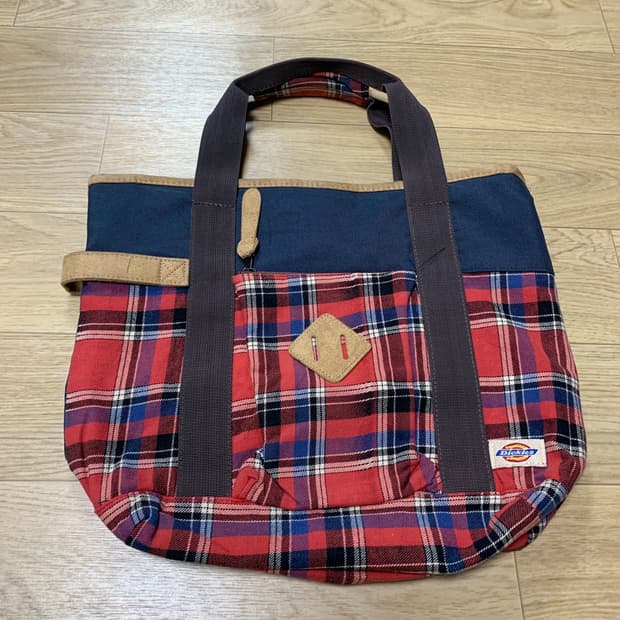 Dickies 디키즈 체크 토트백