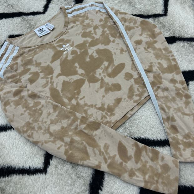[XS]아디다스 크롭 타이다이 긴팔