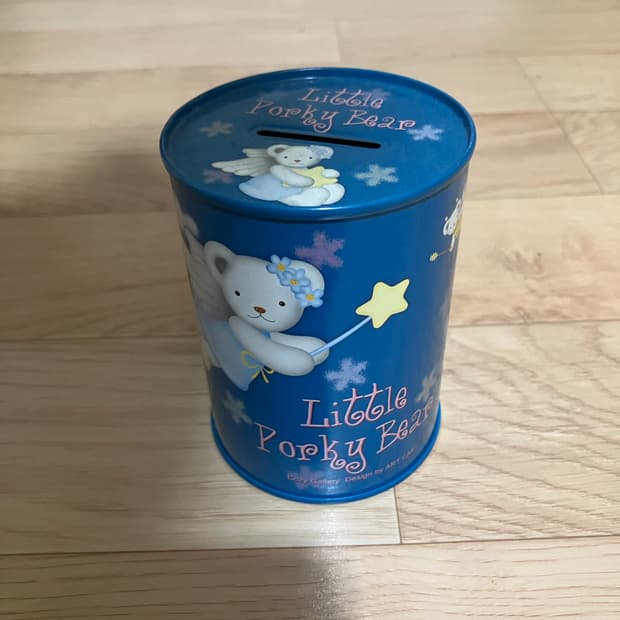 고전문구 Little Porky Bear 리틀 포키 베어 저금통 틴케이스