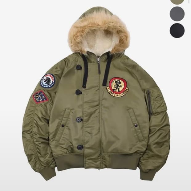 팀코믹스 패치드 ma-1 점퍼