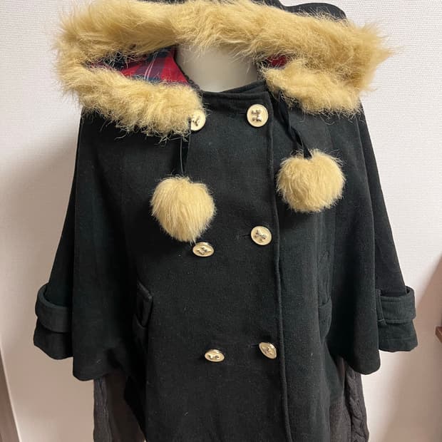 폼폼 케이프 판쵸 코트 일브 리즈리사 리본 히메갸루 라떼 모리 핀터 급처