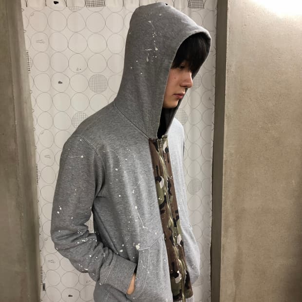 Comme des garcons homme 페인티드 후드집업 M