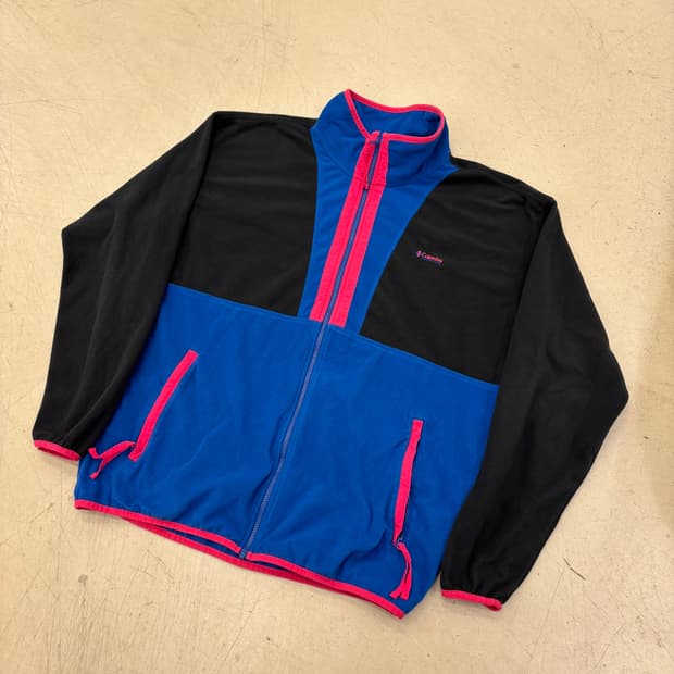 컬럼비아 컬러블럭 플리스 집업