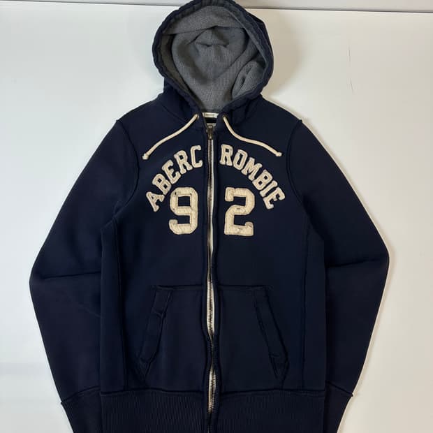 아베크롬비 스펠로고 후드집업 네이비 M