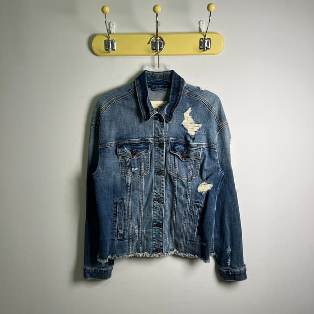 홀리스터 데미지 디스트로이드 데님 자켓 M