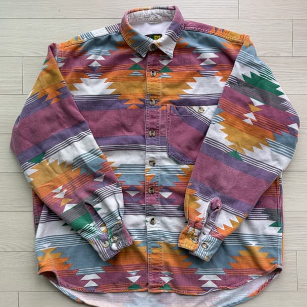90s 아메리칸 빈티지 나바호 플란넬 셔츠 L (100)