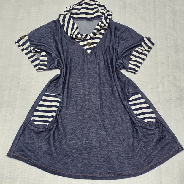 모리걸 너드 데님무드 포켓 셔츠블라우스