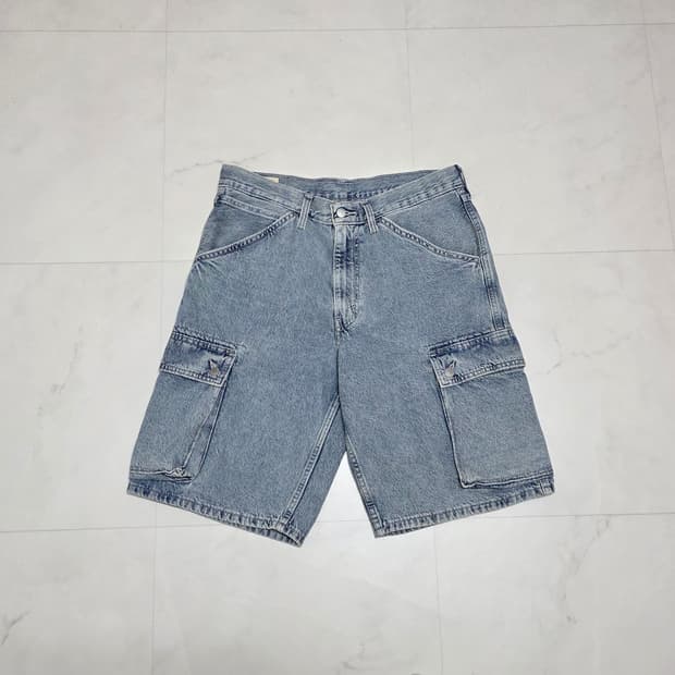 34 리바이스 연청 데님 카고 버뮤다 반바지