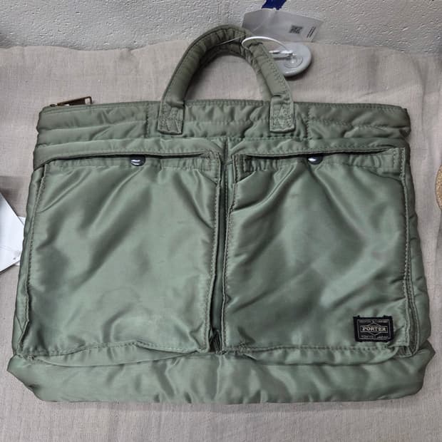 porter 포터 카키 탱커 토트백