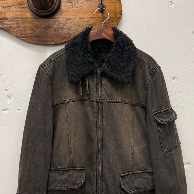 L) PPFM Cotton Fur-Collar Field Jacket