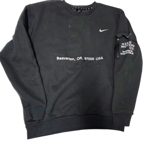 [나이키] 희귀 무빙 컴퍼니 비버톤 레터링 포켓 기모 맨투맨 L