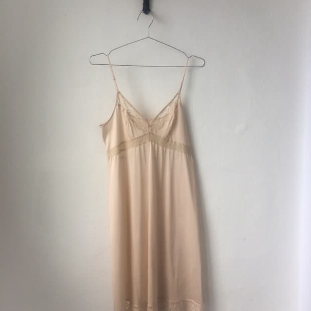 Lace point slip onepiece