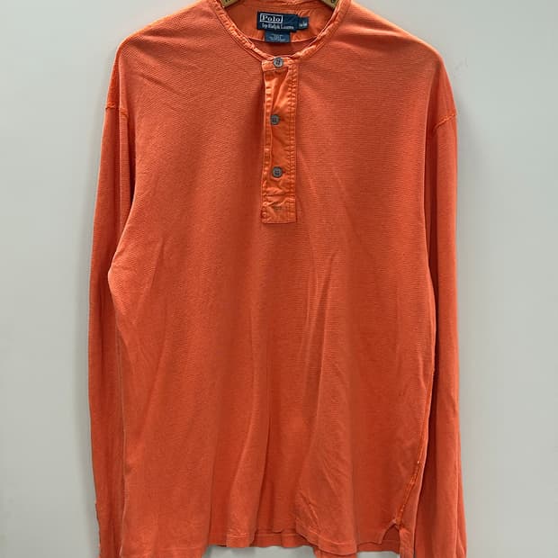 폴로 랄프로렌 린넨 써멀 와플 니트 헨리넥 티셔츠