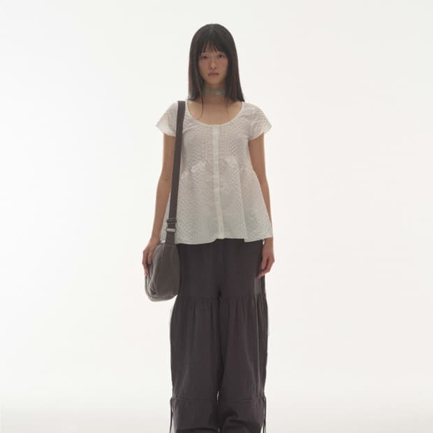 코이세이오 COYSEIO PINTUCK BLOUSE WHITE