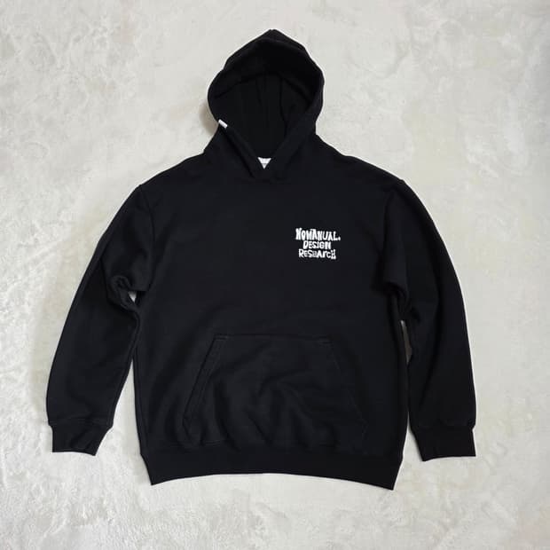 (M)노매뉴얼 백로고 후드티