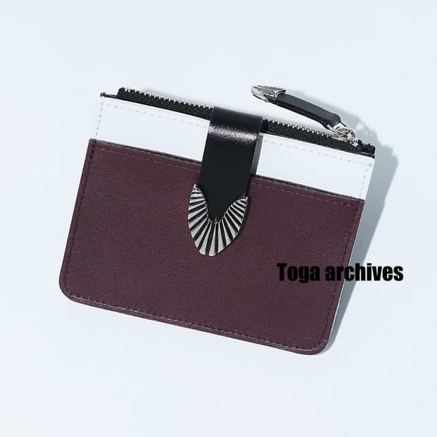[OS] 토가 아카이브 레더 월렛 버건디 