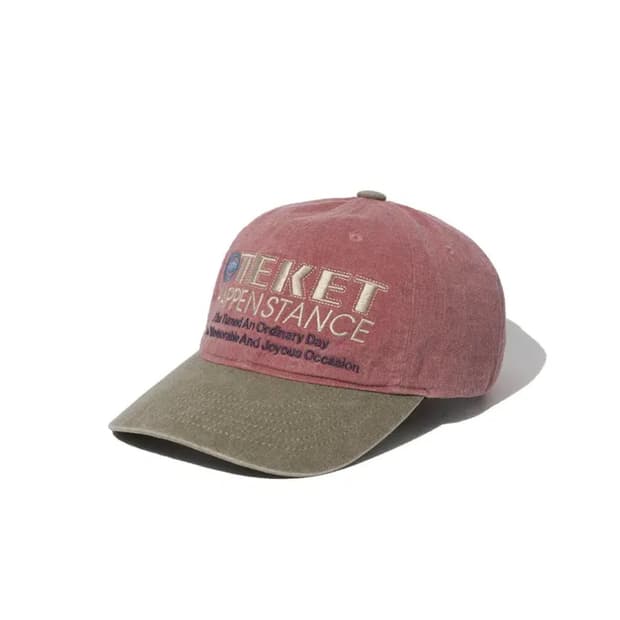 (1회착용) 테켓 happen cap pink 볼캡 모자