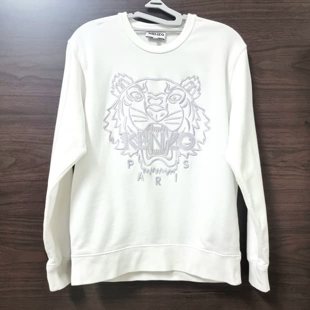 KENZO 겐조 시그니처 자수 화이트 맨투맨 (55-날씬66) 상태완벽