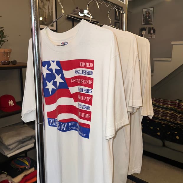 90’s Hanes 50/50 American Flag single T