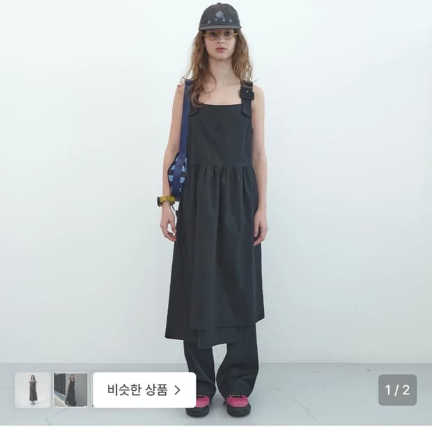 엔조블루스 오버랩 코튼 드레스