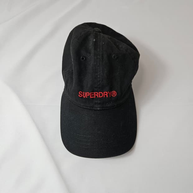 슈퍼드라이 코튼 볼캡 모자 레드