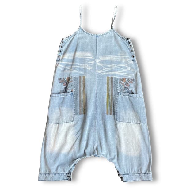 빈티지 투웨이 데님 끈원피스 점프수트