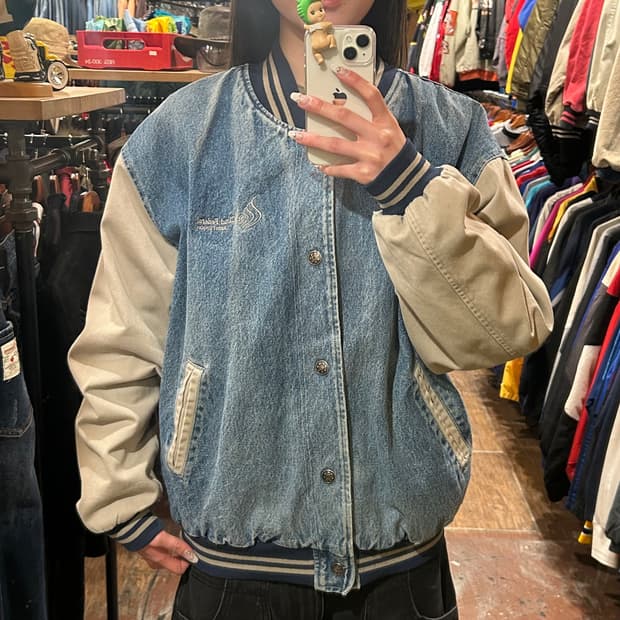 [HI] hartwell 데님 바시티 자켓 진청