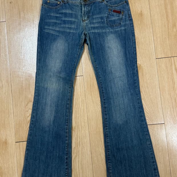 돌체앤가바나 2000s 워싱 부츠컷 플레어진