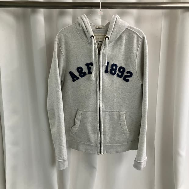 아베크롬비 멜란지 그레이 후드집업 M