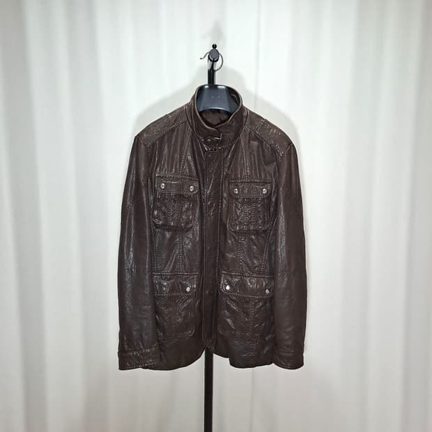 (택포) 킨록 양가죽 사파리 자켓 105 B748