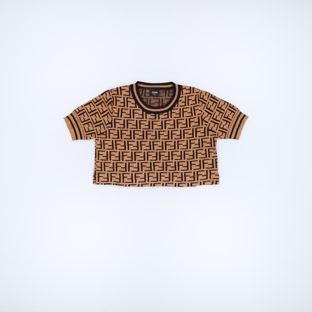 실측확인 빈티지 패턴로고 반팔니트 0313H1