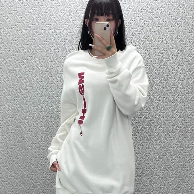 미스치프 빈티지 캐주얼 스트릿 레터링 오버핏 맨투맨 F C13297