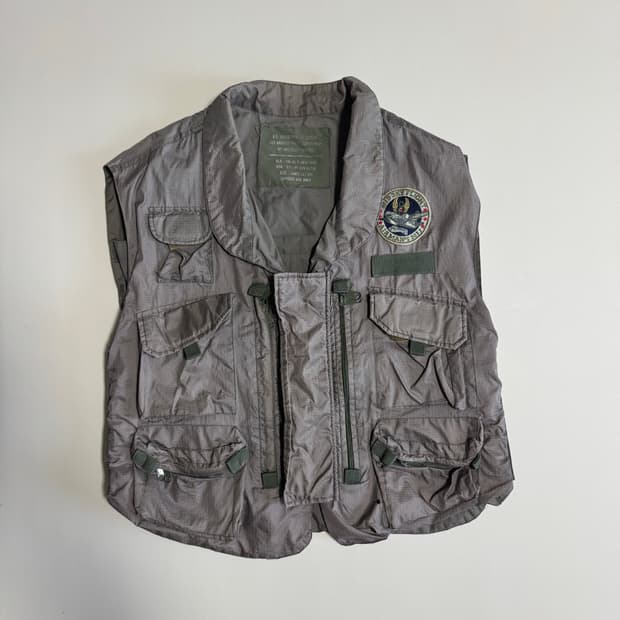 미군 항공 점퍼 조끼 그레이
