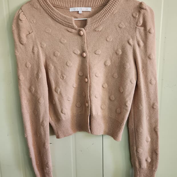 올리브데올리브 폼폼 가디건 핑크