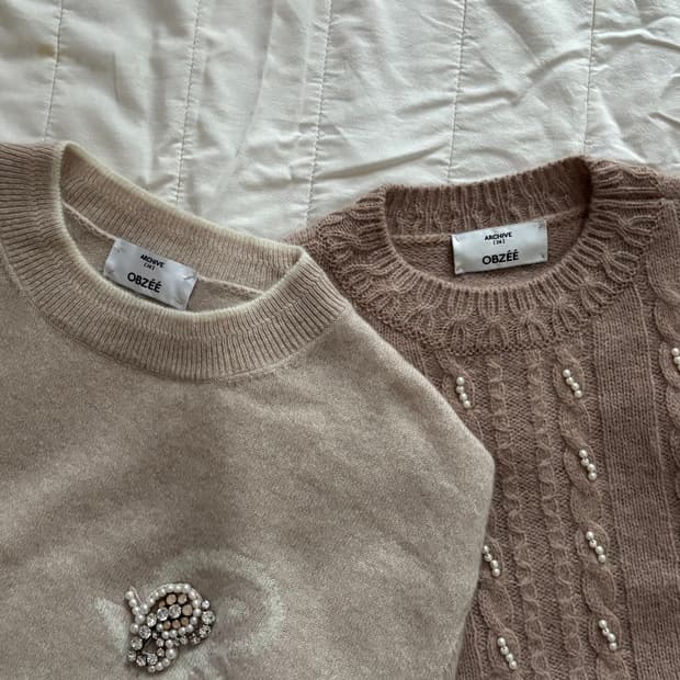 [OBZEE] 한섬오브제 니트 - 캐시미어•울•알파카