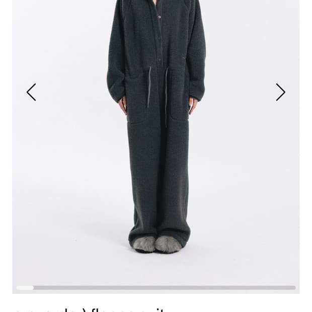 (구해요)Haag 헤이그 플리스수트(점프수트)차콜