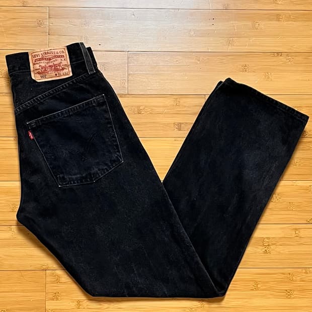 리바이스 501 블랙진 데님팬츠 W31 L32