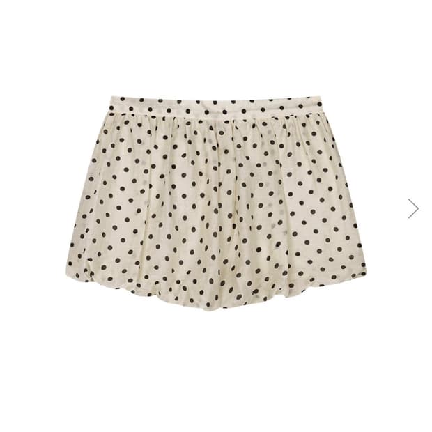 DOT BALLOON MICRO SHORTS, CREAM