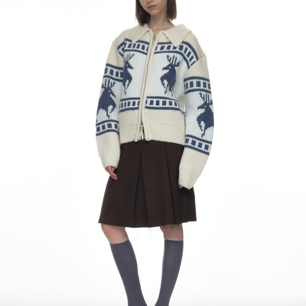 파르티멘토우먼 코위찬 니트집업