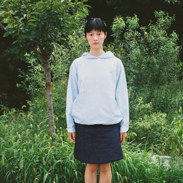 페스토 스트라이프 후드 블라우스