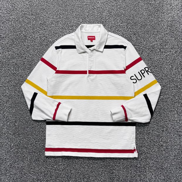 Name : 슈프림 스펠아웃 완장 스트라이프 럭비 카라티 :)