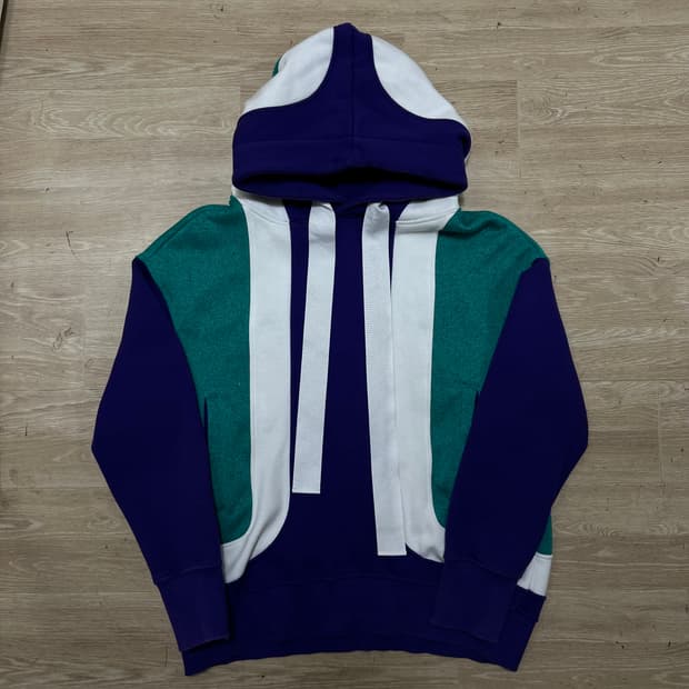 싱클레어 기모 패치워크 멀티컬러 블록 후드 티셔츠 [배색] M/95