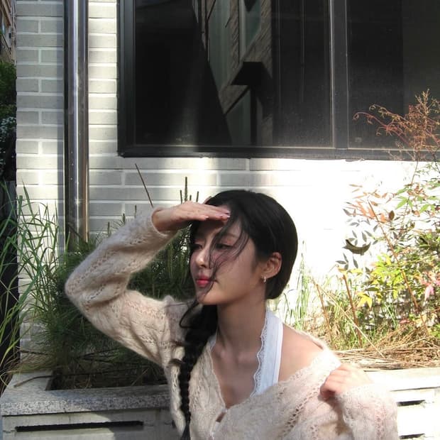 폴뉴아 헤어리 클래식 가디건