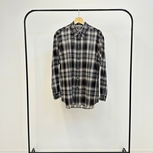 오라리 울 체크셔츠 3사이즈 