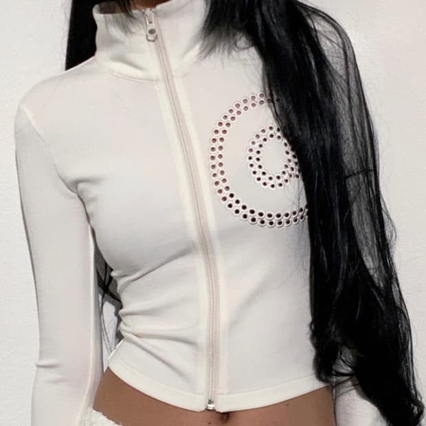 본네 At zip jacket (Ivory)