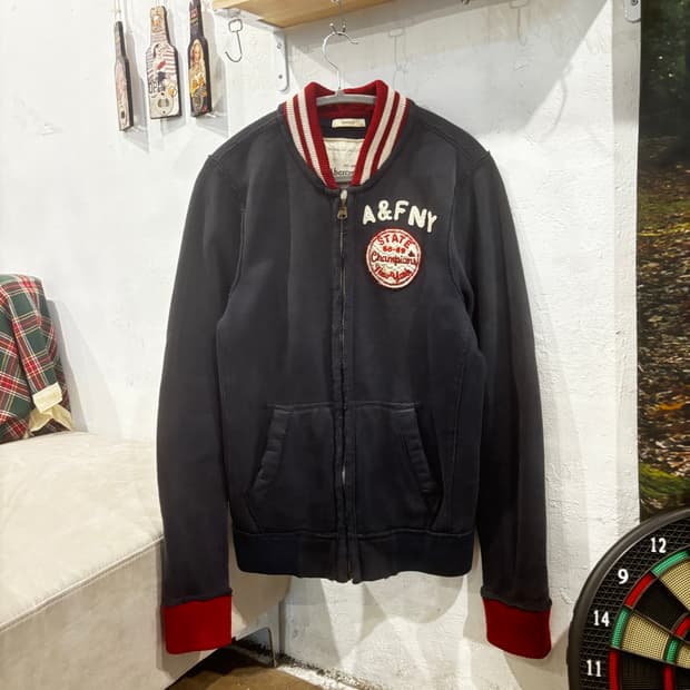 아베크롬비 패치 코튼 집업 자켓