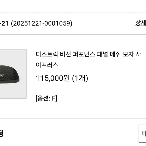 디스트릭트비전 메쉬 캡