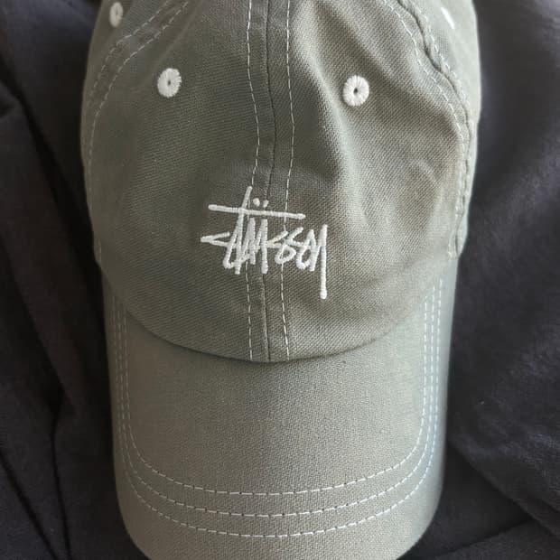 스투시 카키 볼캡