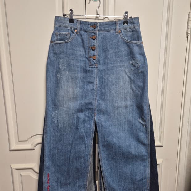 럭키슈에뜨 데님 롱 스커트 치마 38